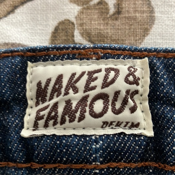 Y2k NAKED & FAMOUS THE STRAIGHT MID WAIST WOMEN’S JEANS SIZE 27/26 - Picture 2 of 12